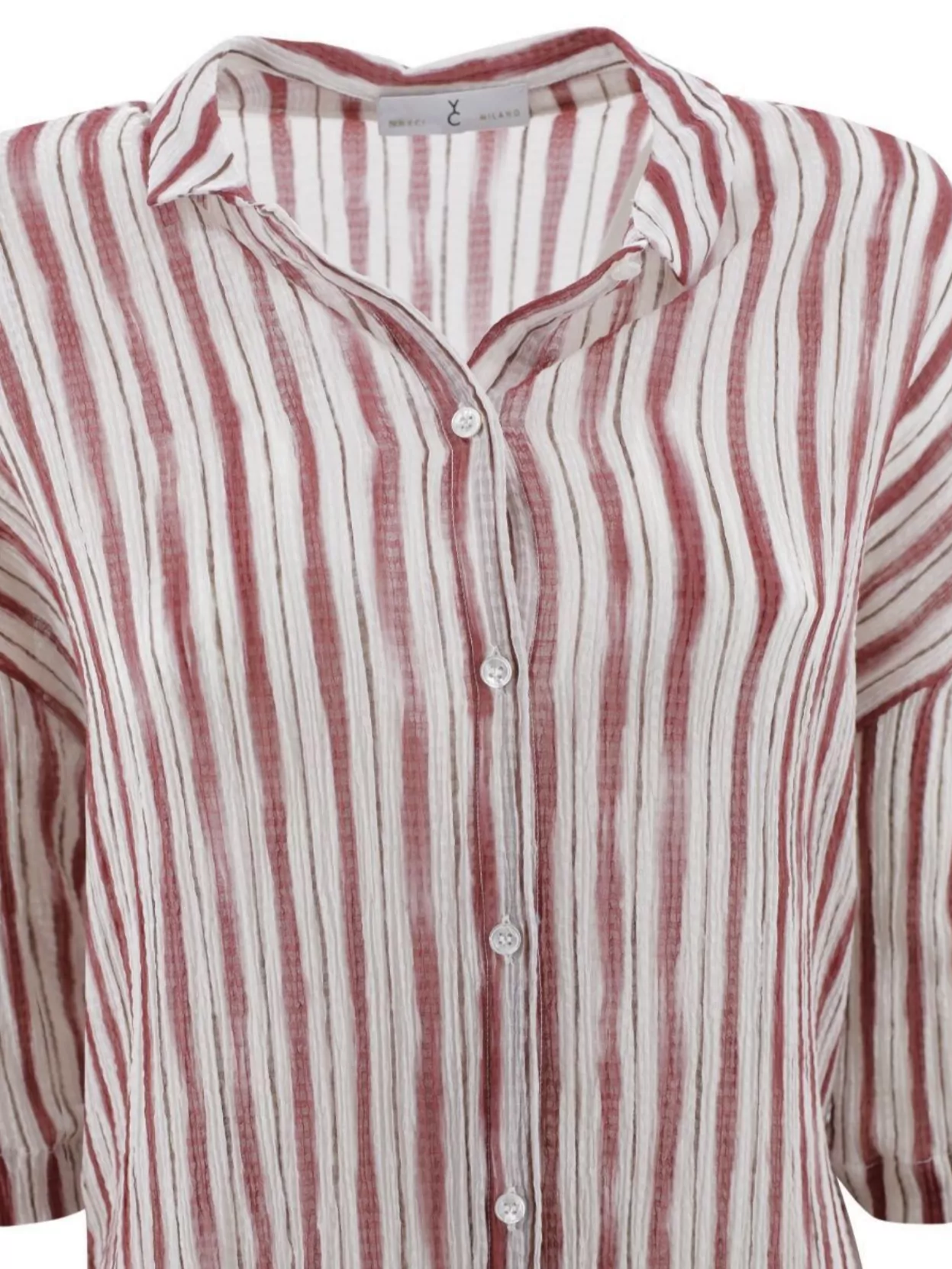 Whyci Striped Cotton Silk Blend Shirt