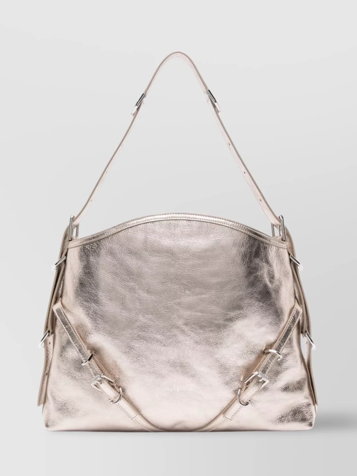 Shop Givenchy Adjustable Strap Shoulder Bag In Beige