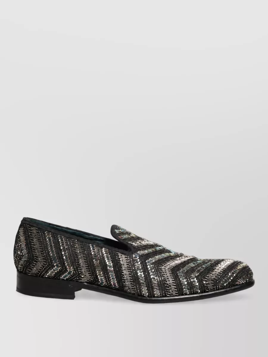Dolce&Gabbana leather embellished slippers