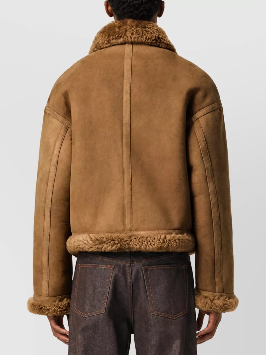 Ami Paris Sheepskin Aviator Jacket