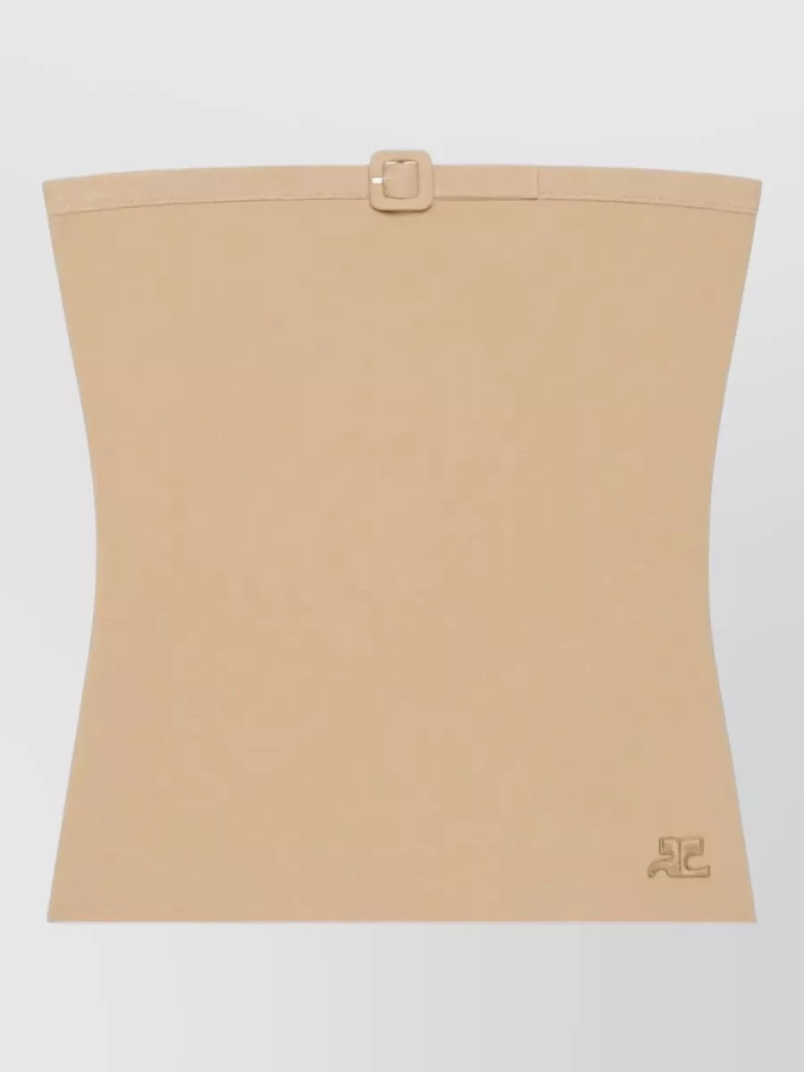 Courrèges Off-The-Shoulder Knit Bustier Top