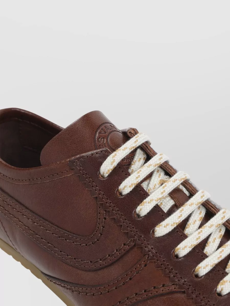Dries Van Noten Leather Lace-Up Sneakers