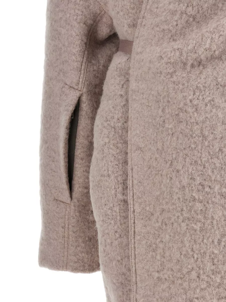 Rick Owens Alpaca Wool Belted Maxi Coat