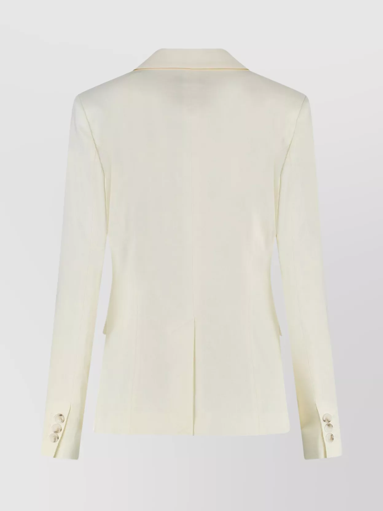 Pinko Linen Blazer With Back Vent And Pockets In Neutral