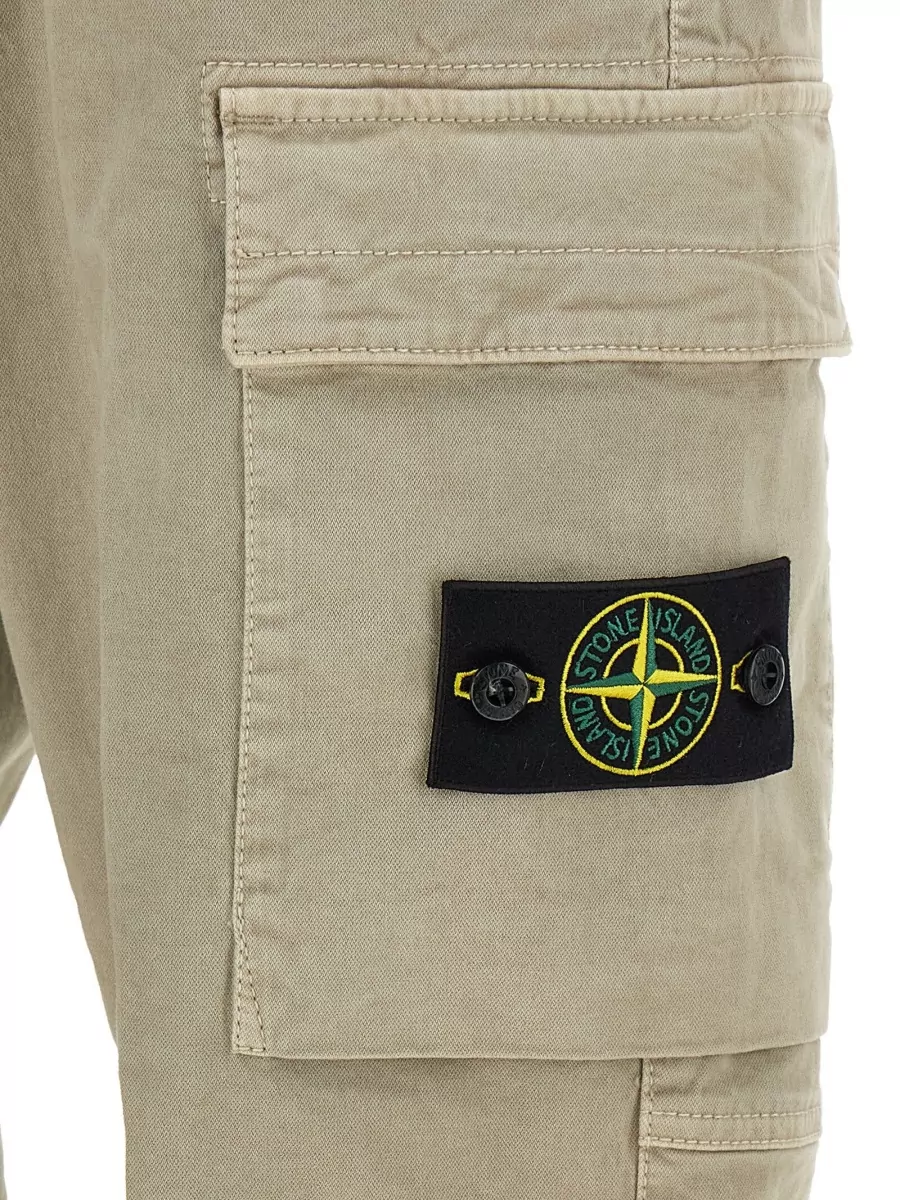 Stone Island Cotton Tapered Cargo Shorts