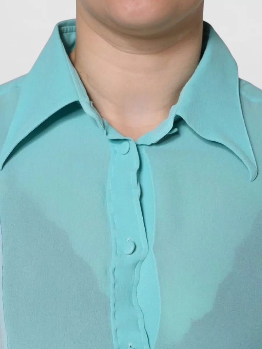 Dolce&Gabbana Silk Long-Sleeve Button Blouse