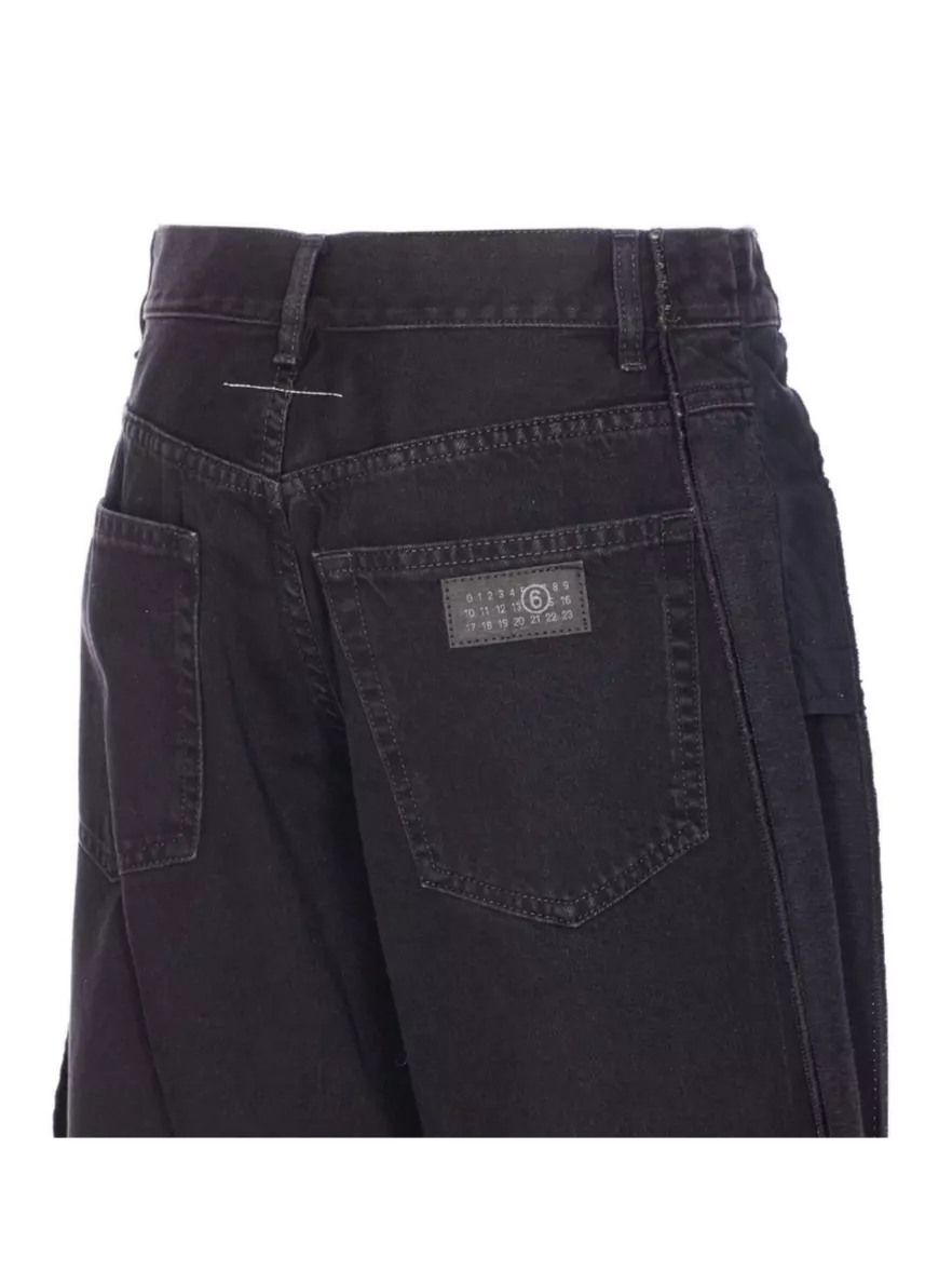 Mm6 Maison Margiela Wide Leg Five-Pocket Trousers