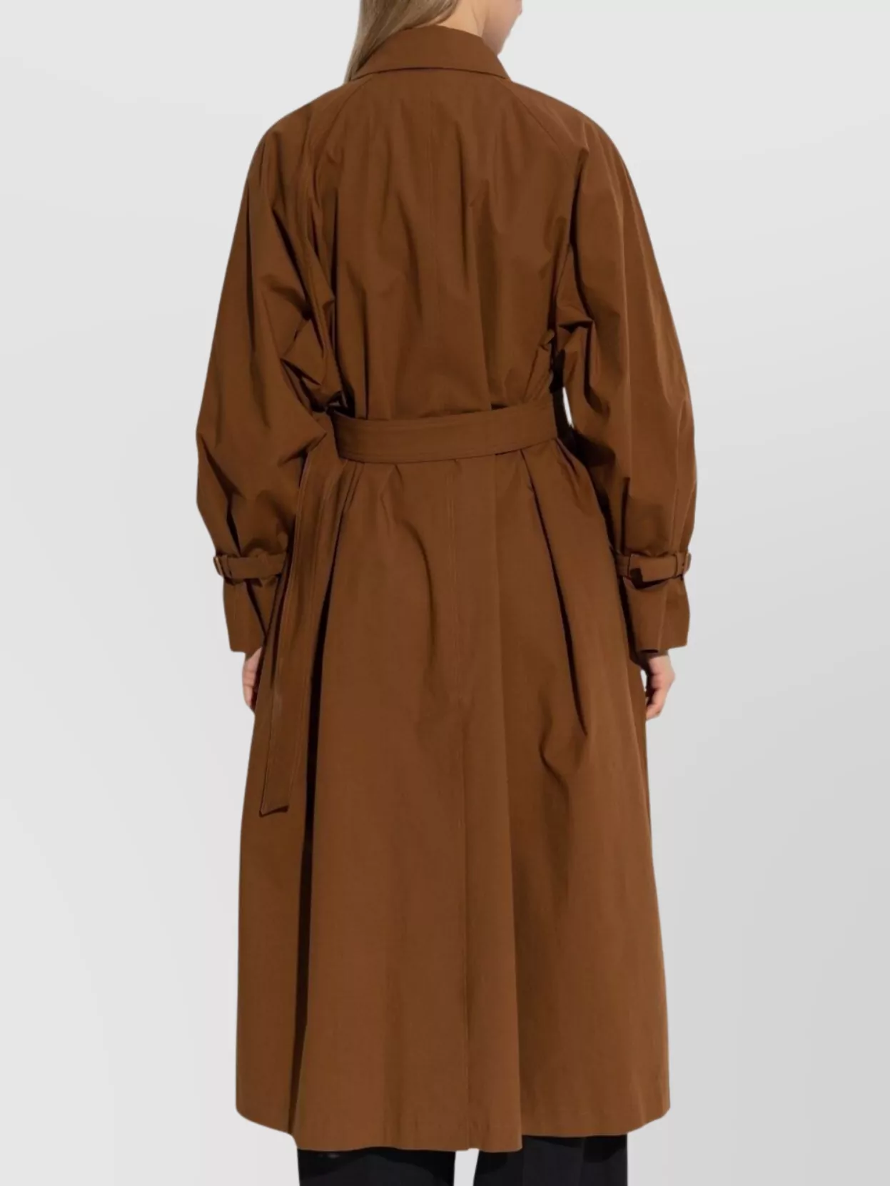 Max Mara Waist Belted Long Length Tops With Side Pockets