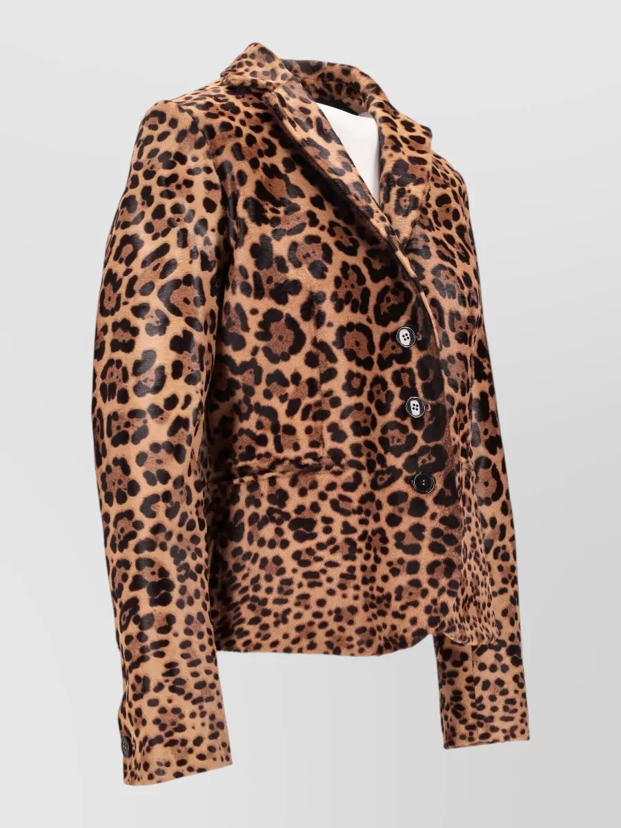 La Rose Leather Fitted Blazer
