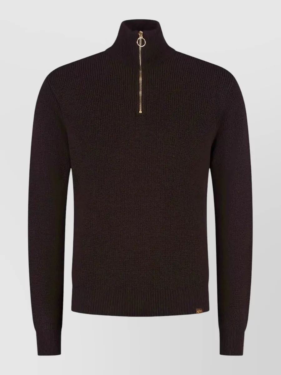 Paul & Shark ribbed half zip jumper
