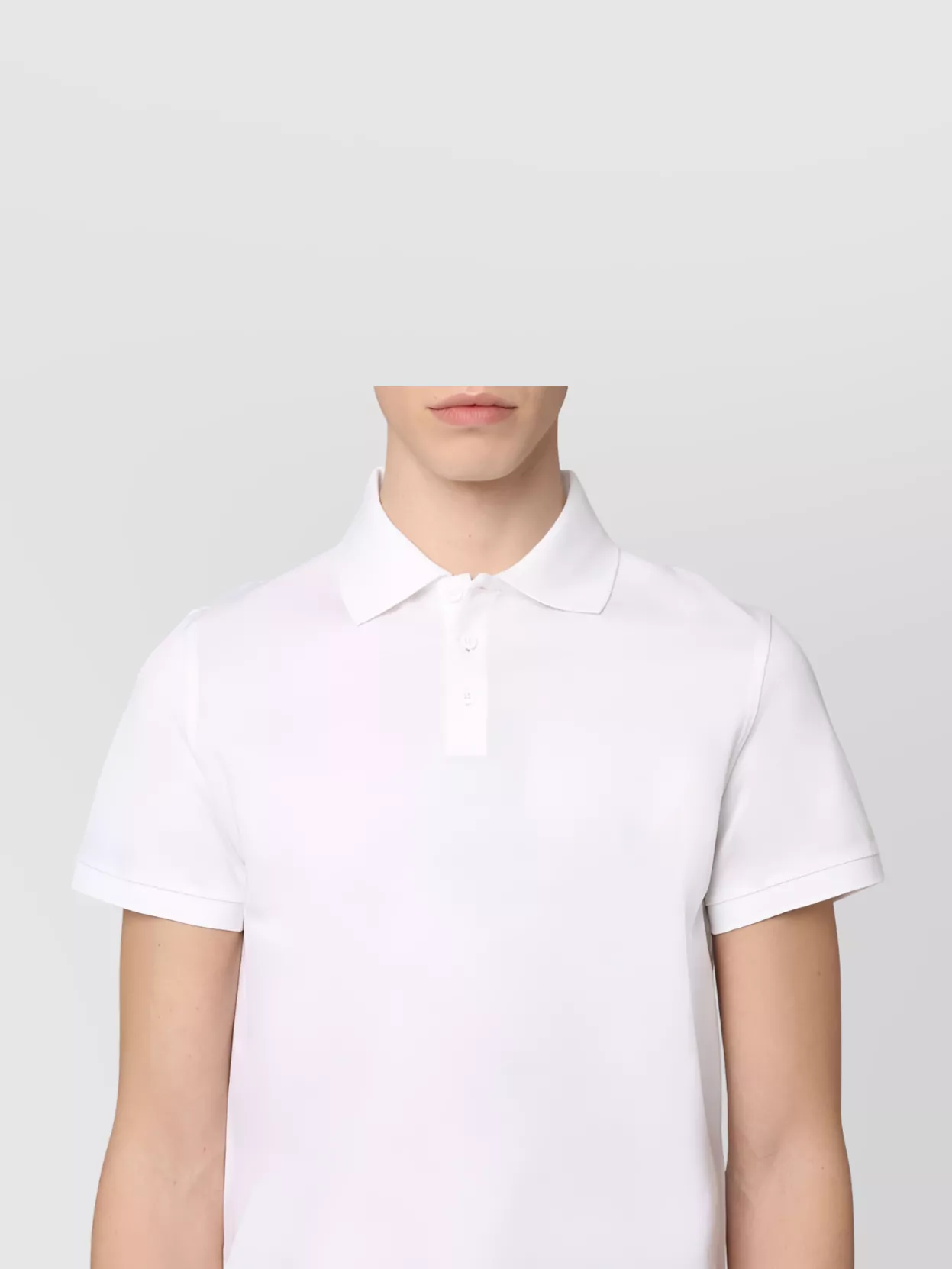 Saint Laurent Ribbed Edges Polo Shirt