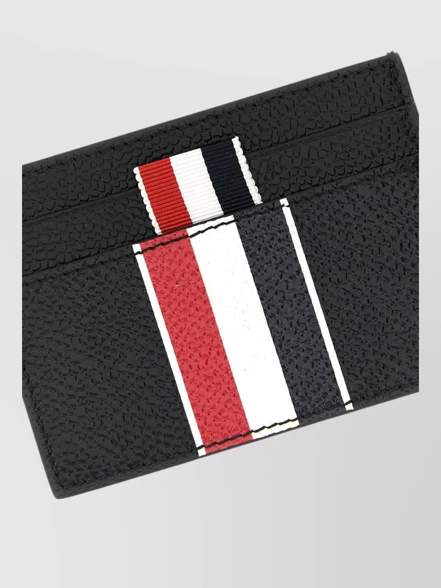 Thom Browne pebble grain leather cardholder