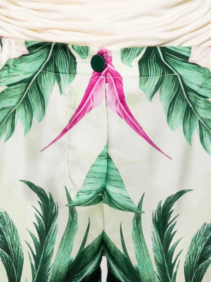 F.r.s For Restless Sleepers Silk Floral Print Wide-Leg Trousers