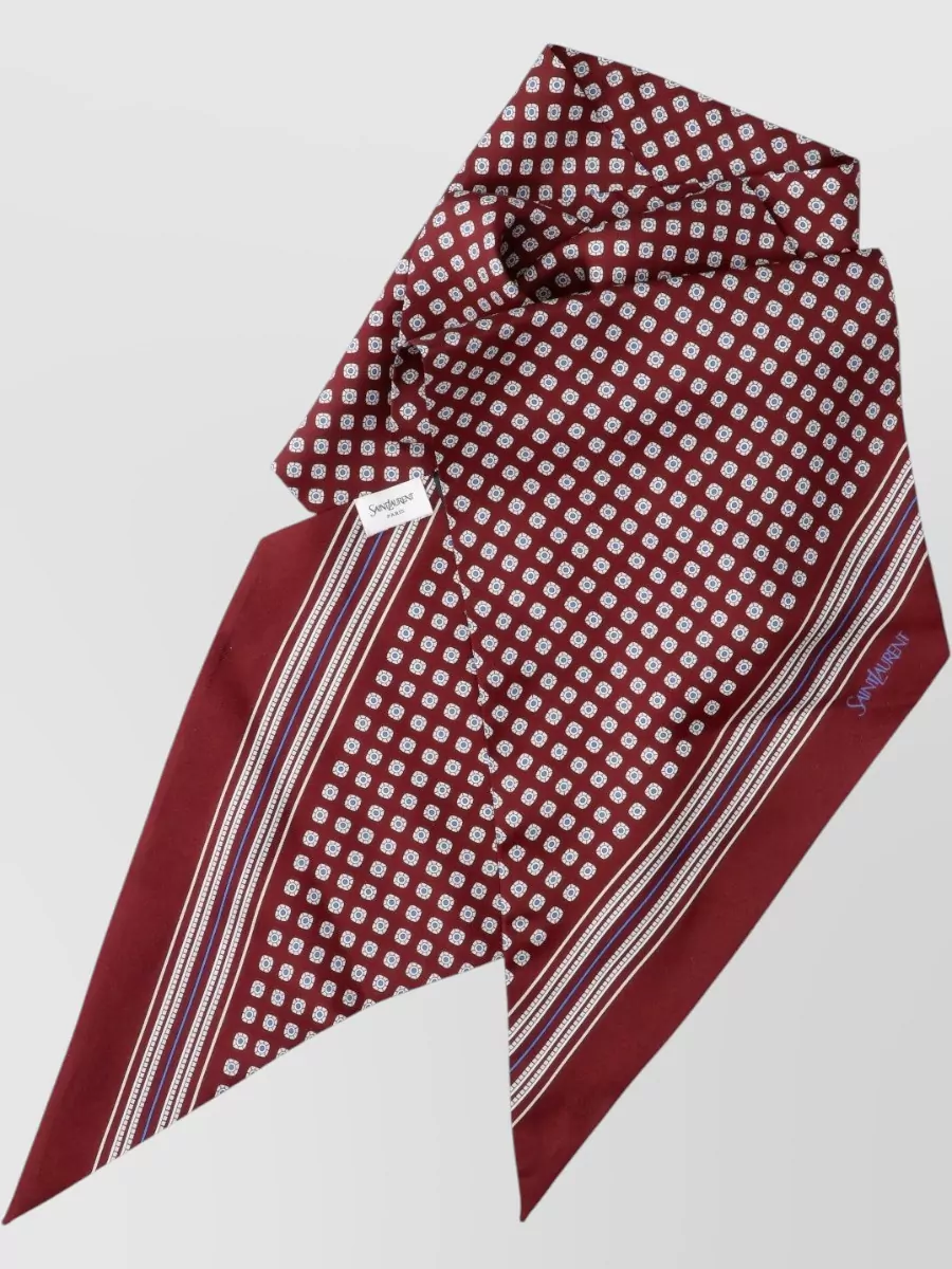 Saint Laurent Silk Printed Lavalliere Scarf