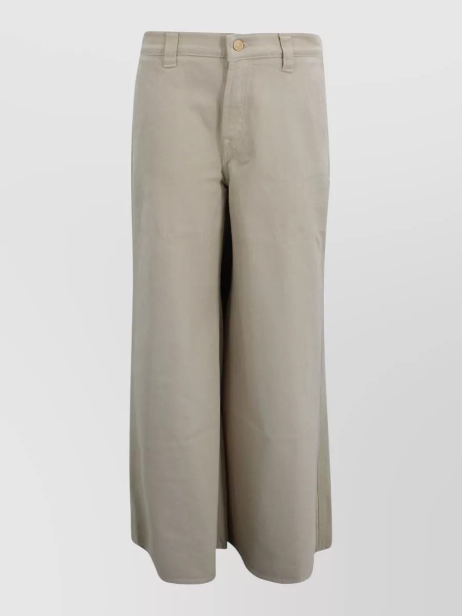 7 For All Mankind denim high-rise wide-leg jeans