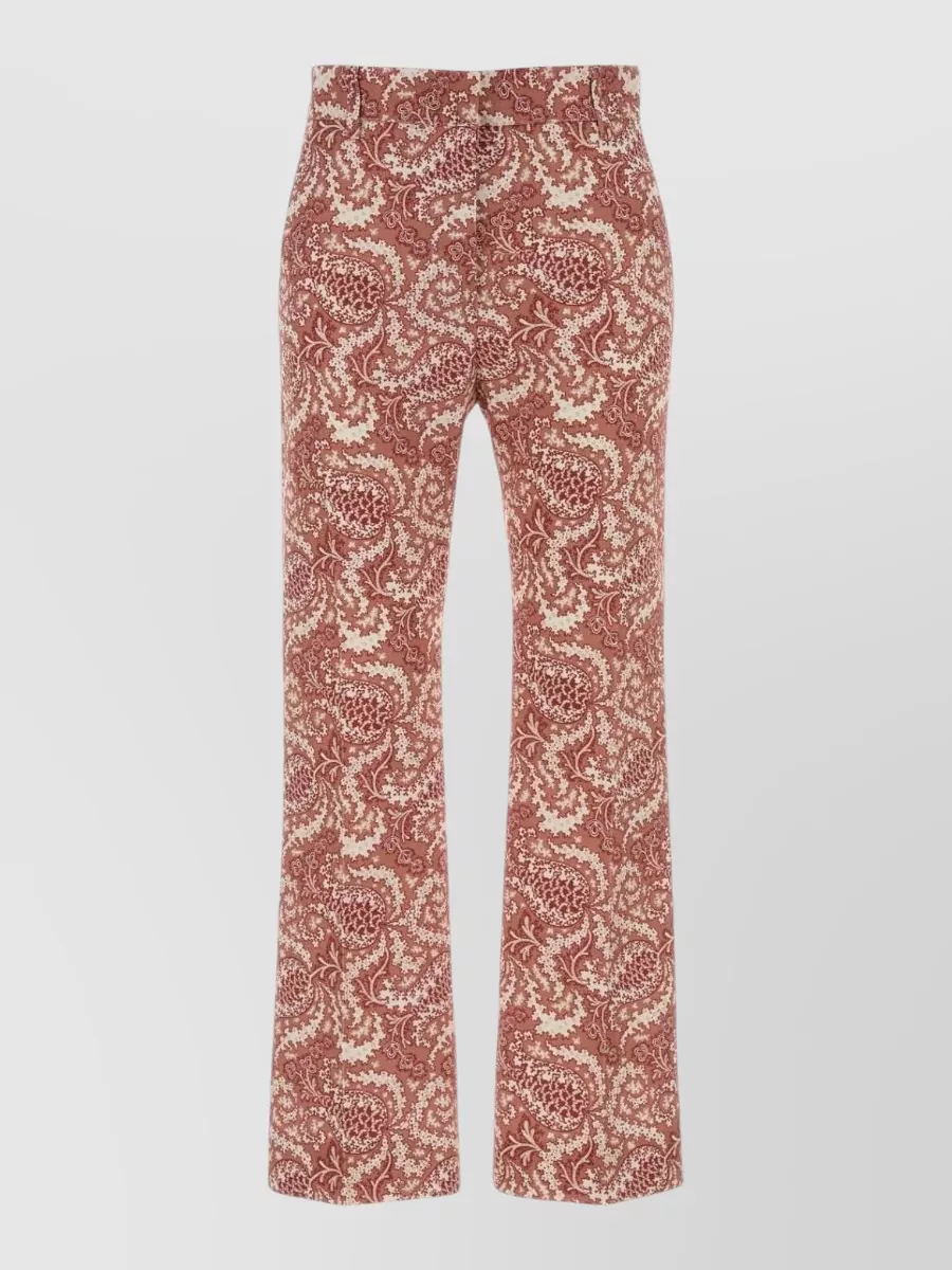 Weekend Max Mara High-rise floral-print straight-leg trousers