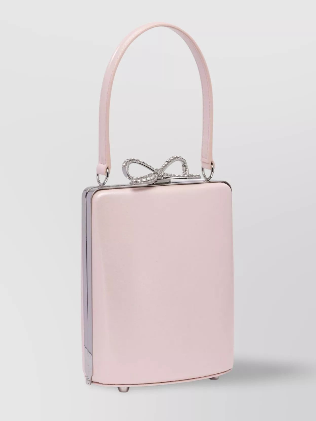 SELF-PORTRAIT BOW DETAIL BOX SHAPE METAL FRAME TOP HANDLE