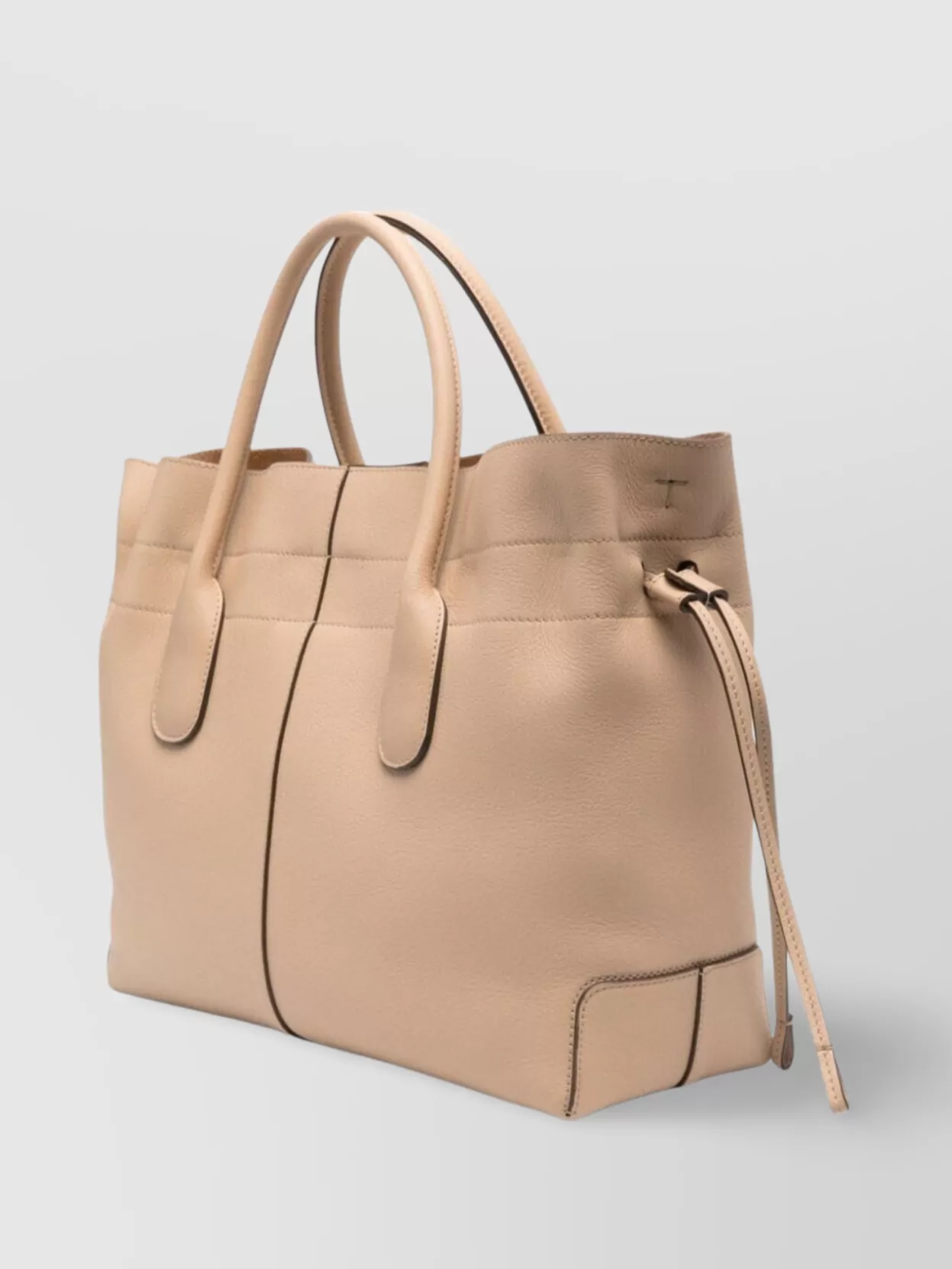 Tod's Small Drawstring Tote Bag In Neutrals