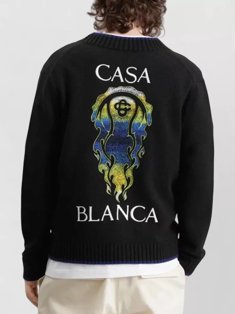Casablanca Cashmere Merino V-Neck Cardigan