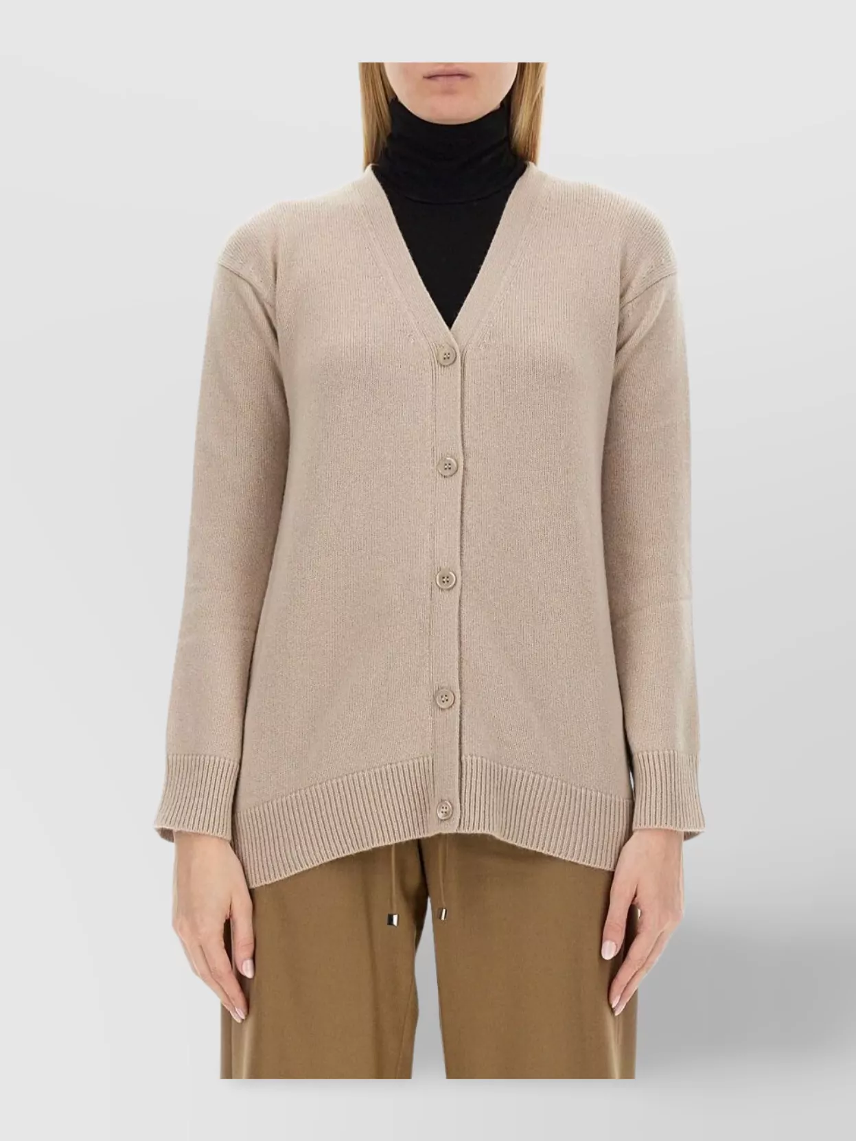 S Max Mara Jane Knit Cardigan V-Neckline