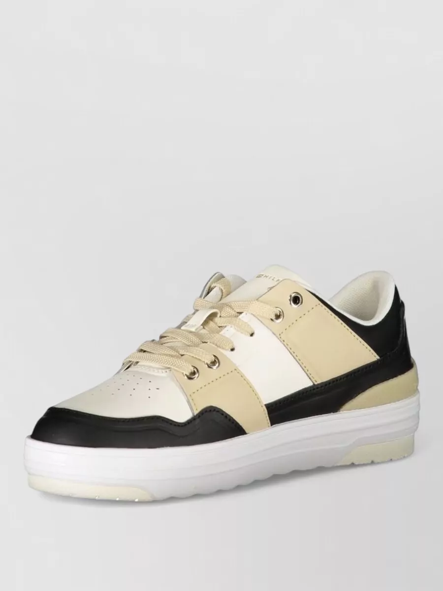 Tommy Hilfiger leather colorblock low-top sneakers