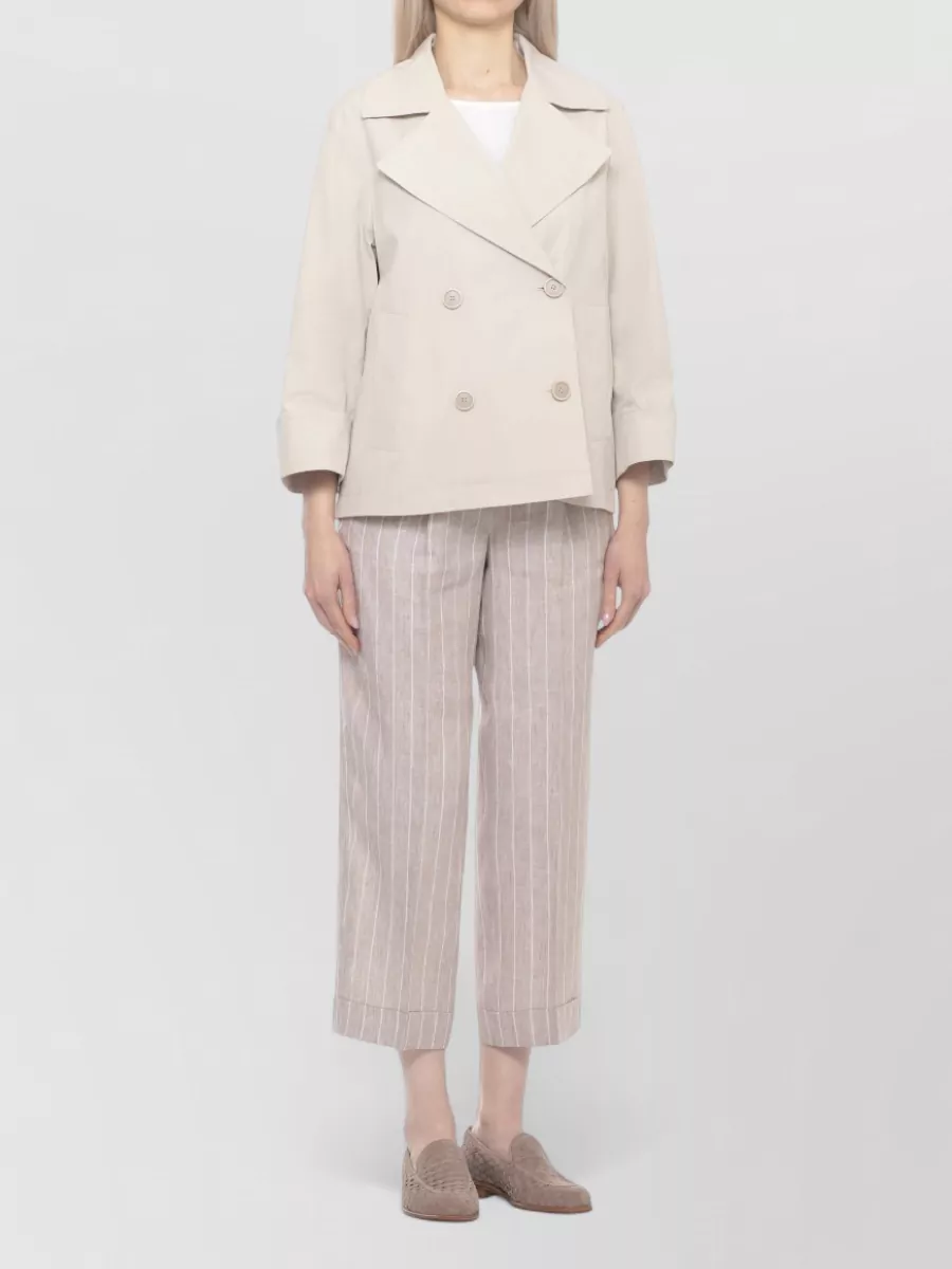 Peserico Short Double-Breasted Trench Coat