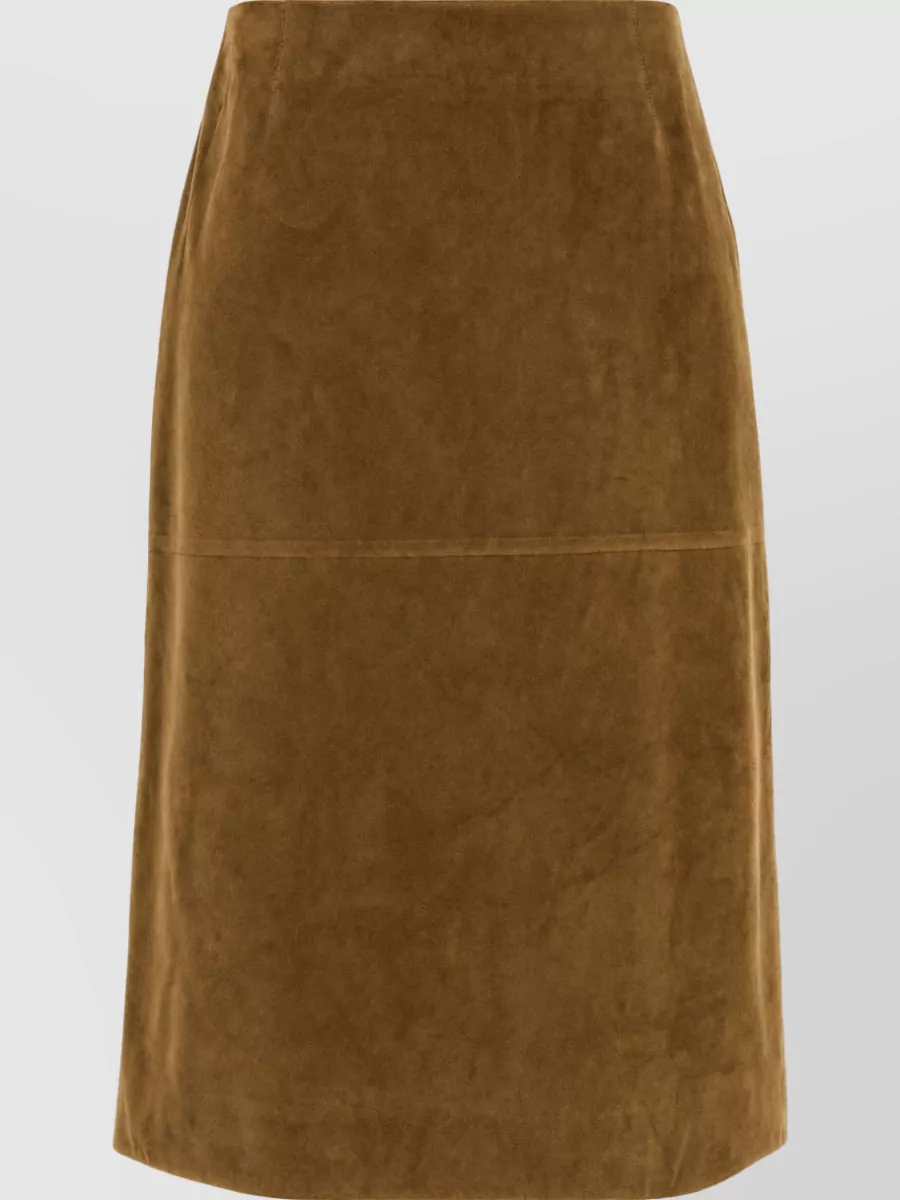 Jil Sander leather high-rise skirt
