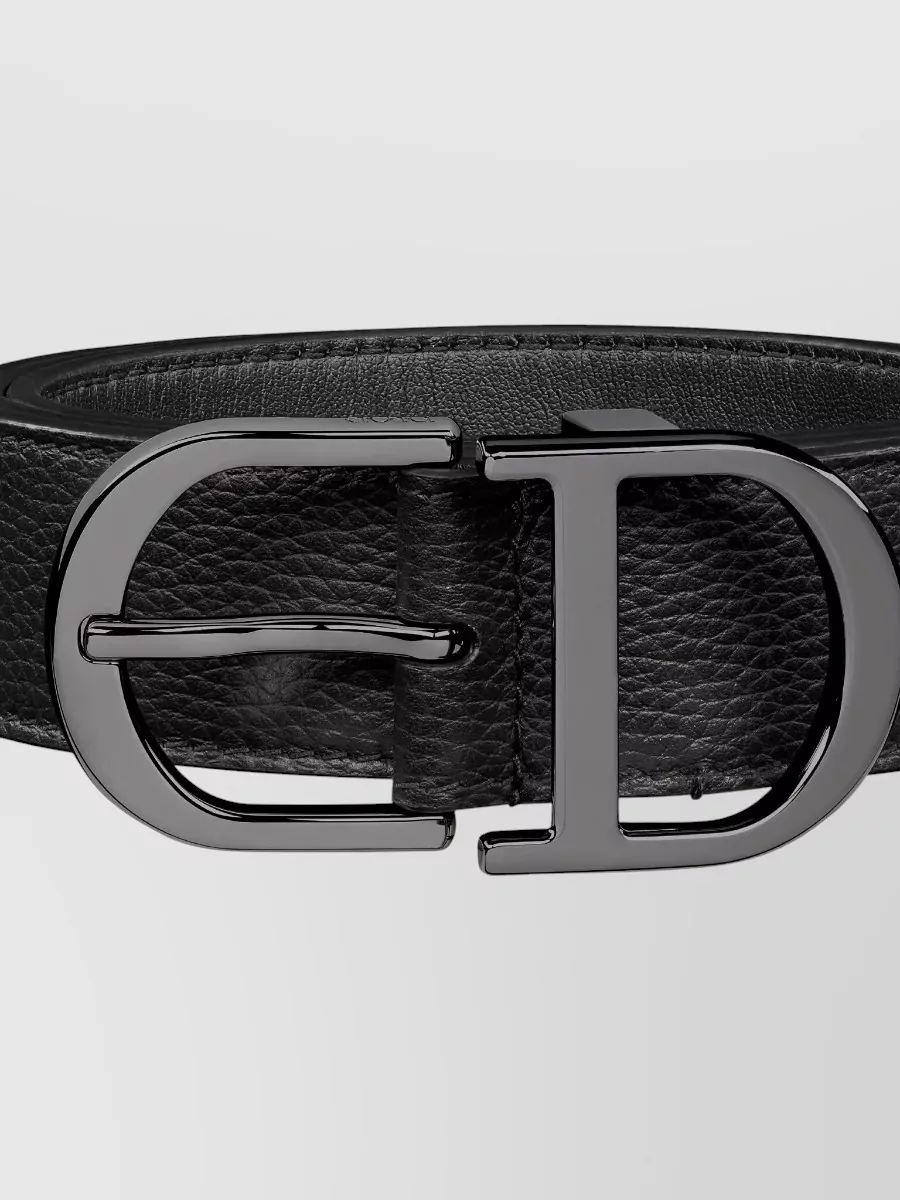 Christian Dior Textured Leather Belt Adjustable Length Design