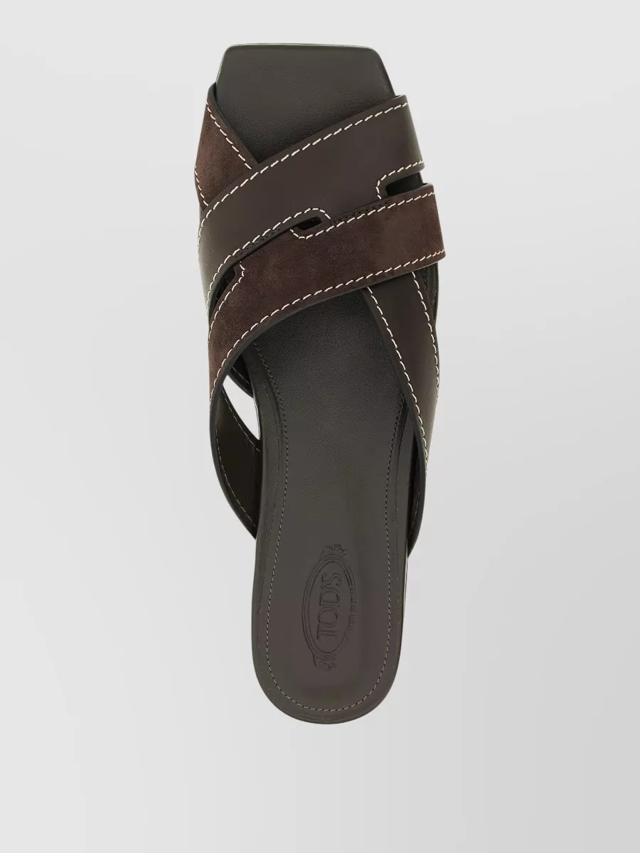 Tod's Woven Sandals Flat Sole Open Toe