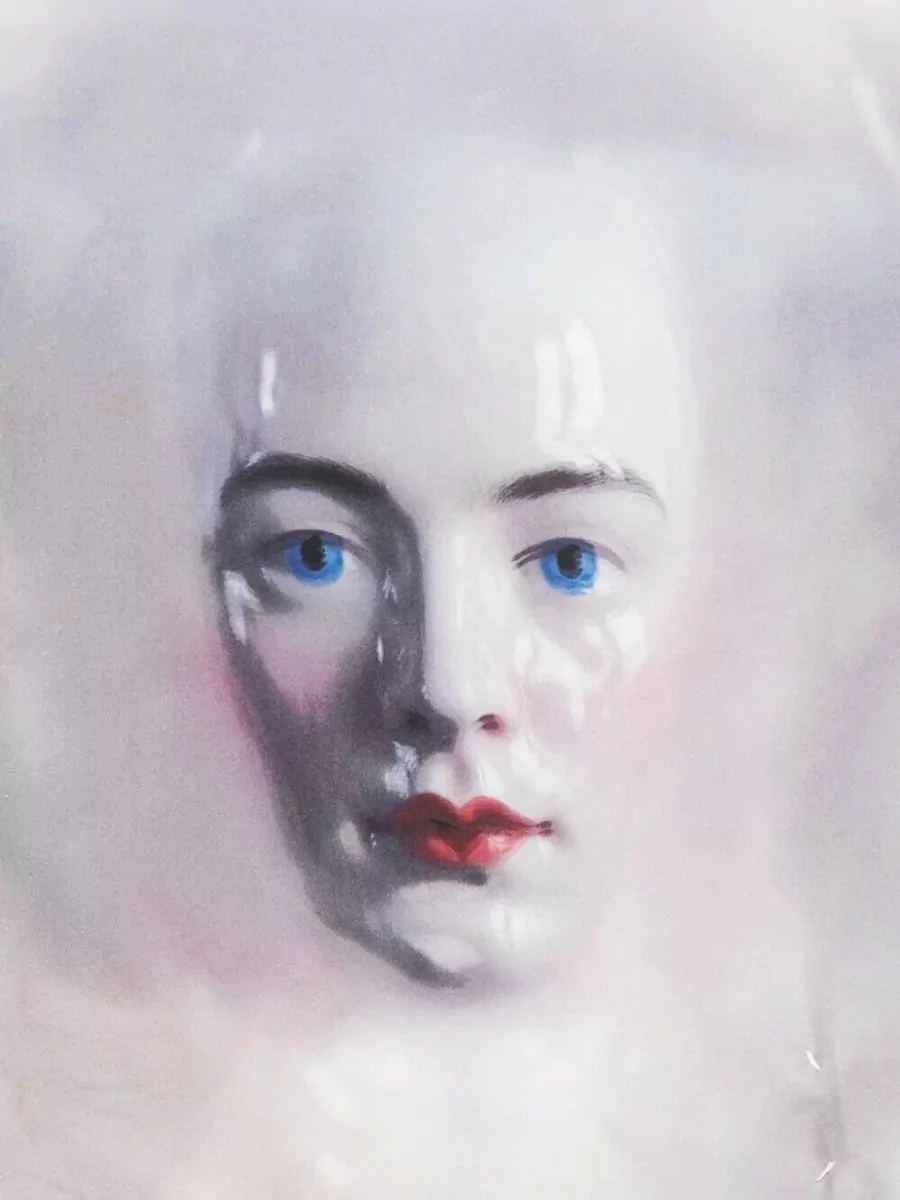 Maison Margiela Silk Porcelain Doll Print Scarf