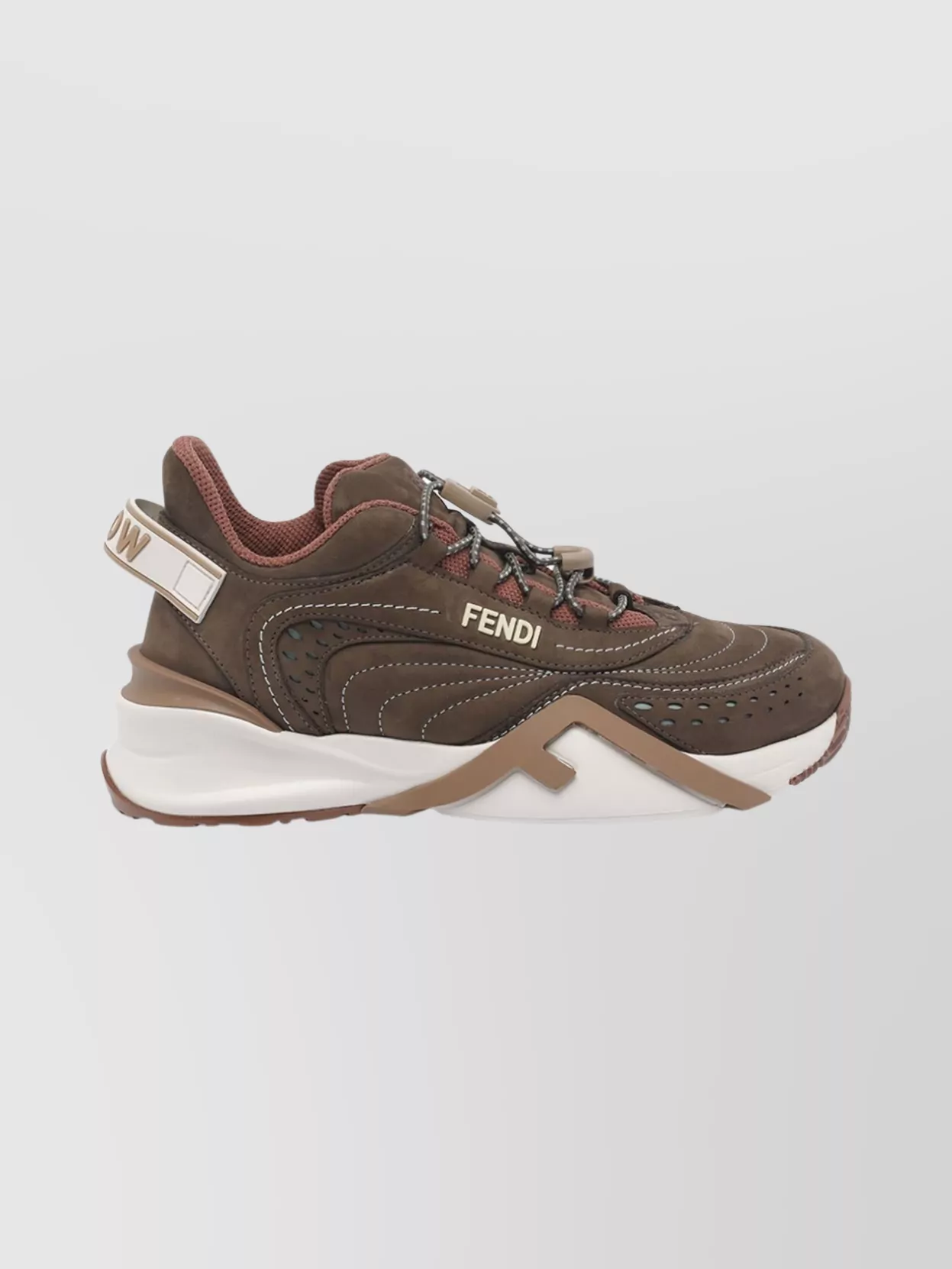 Fendi Chunky Sole Sneakers Featuring Perforated Design