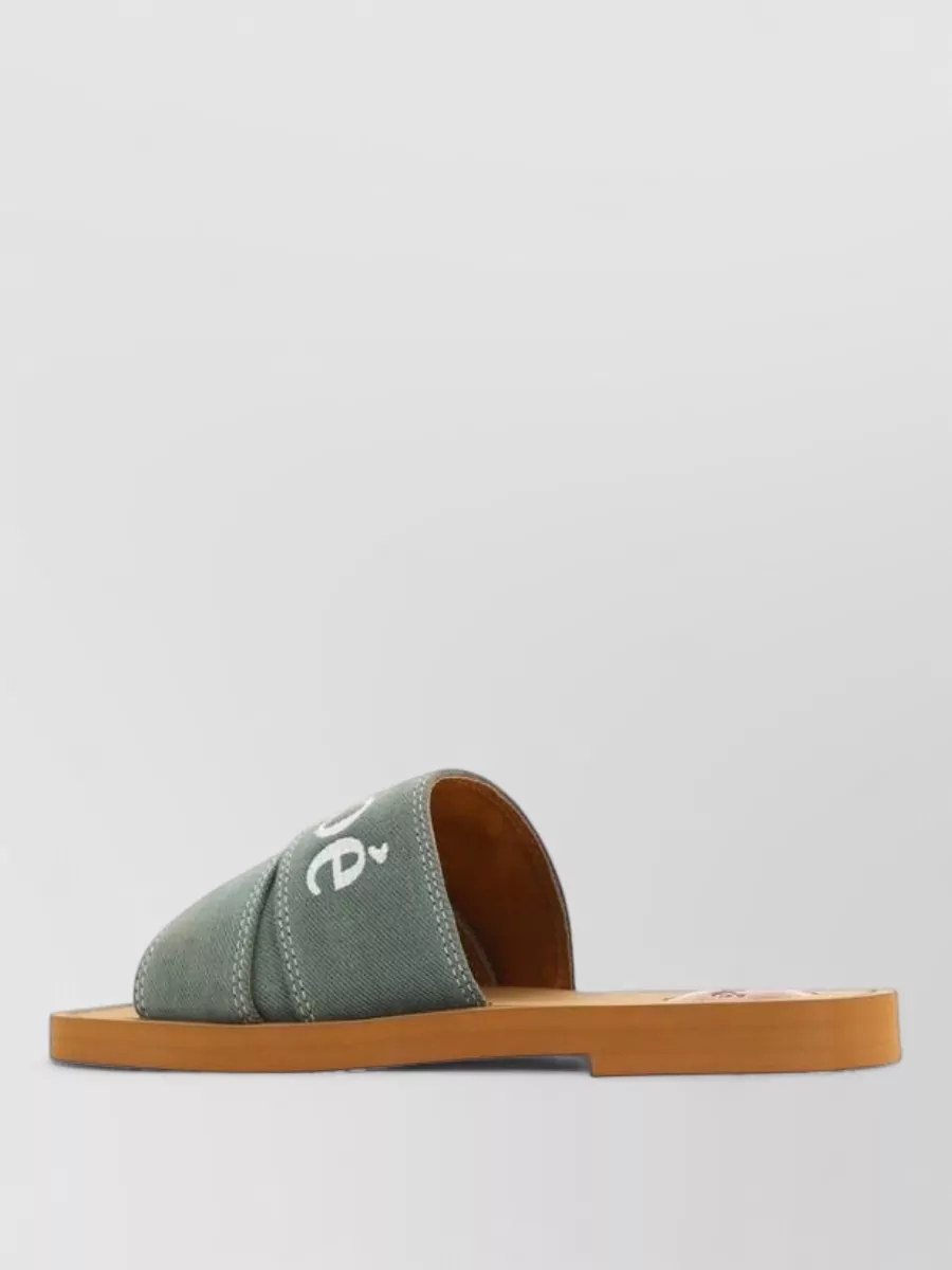 Chloé Cotton Slides Sandals