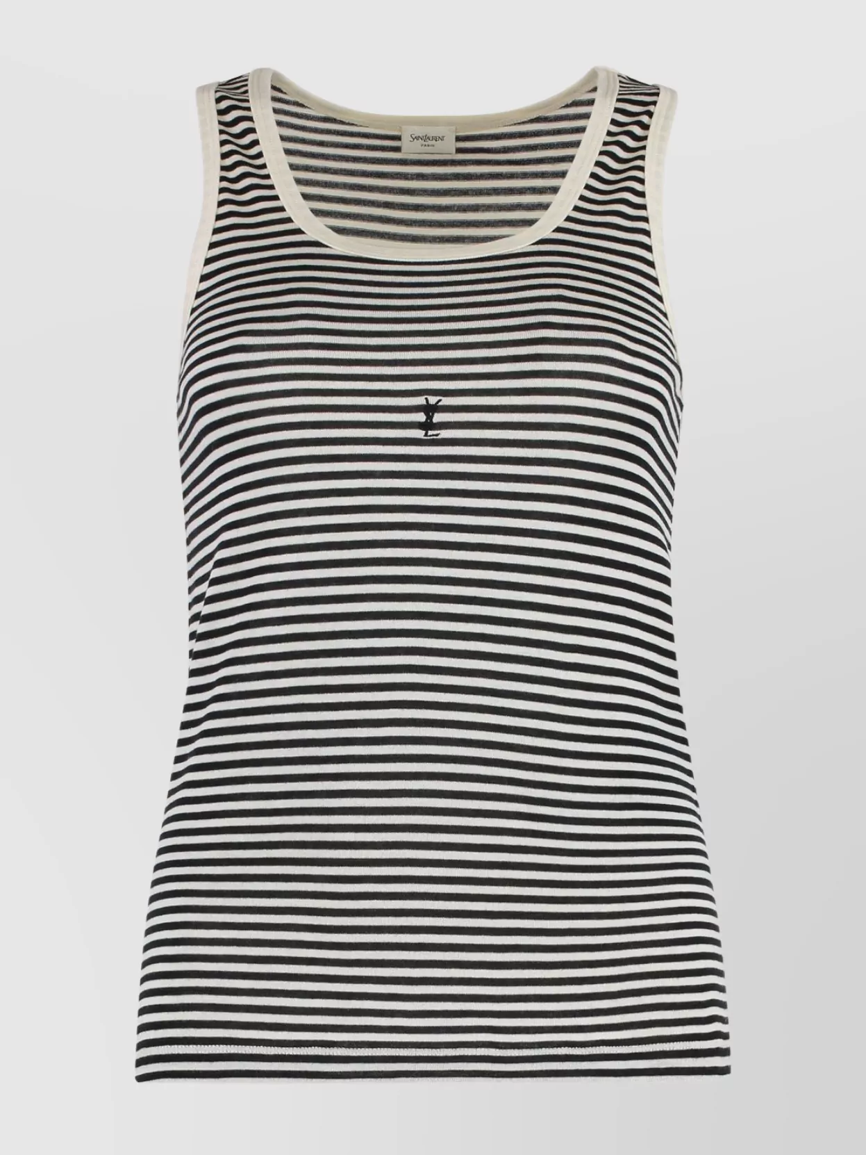 Saint Laurent Tank Top In Cotton With Striped Pattern