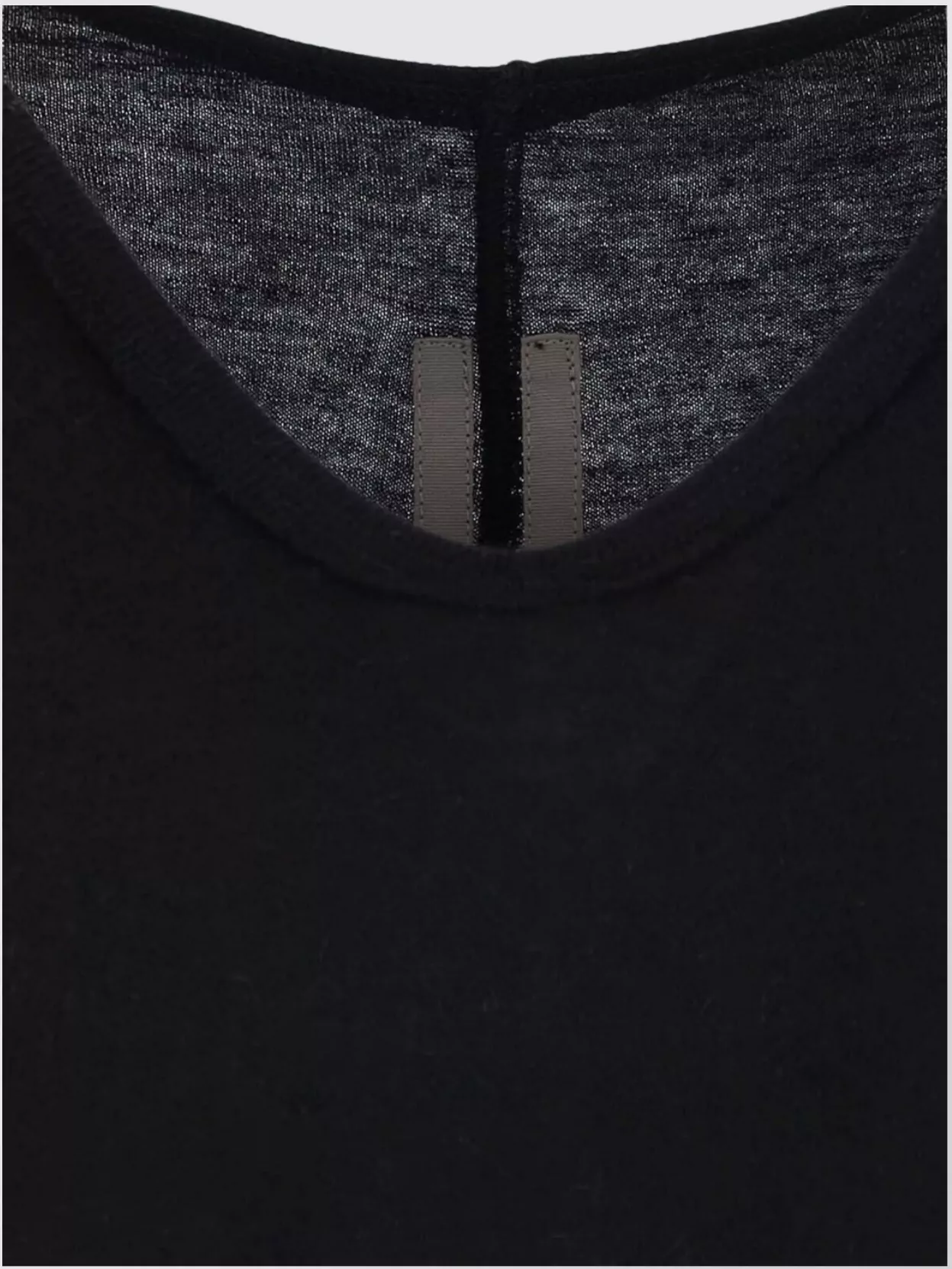 Rick Owens V-Neckline Long Sleeves Asymmetric Hem Soft Texture