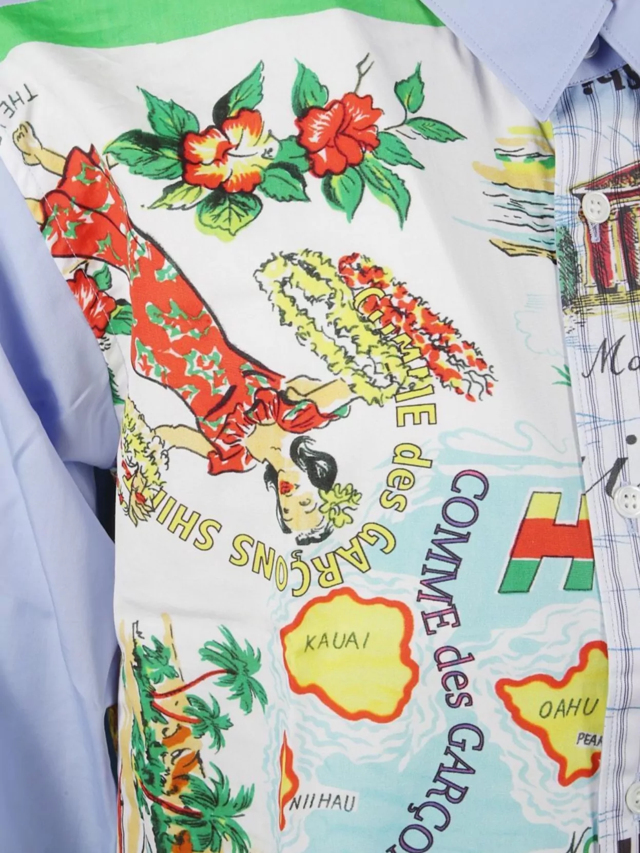 Comme Des Garçons Graphic Print Long Sleeve Shirt With Pocket