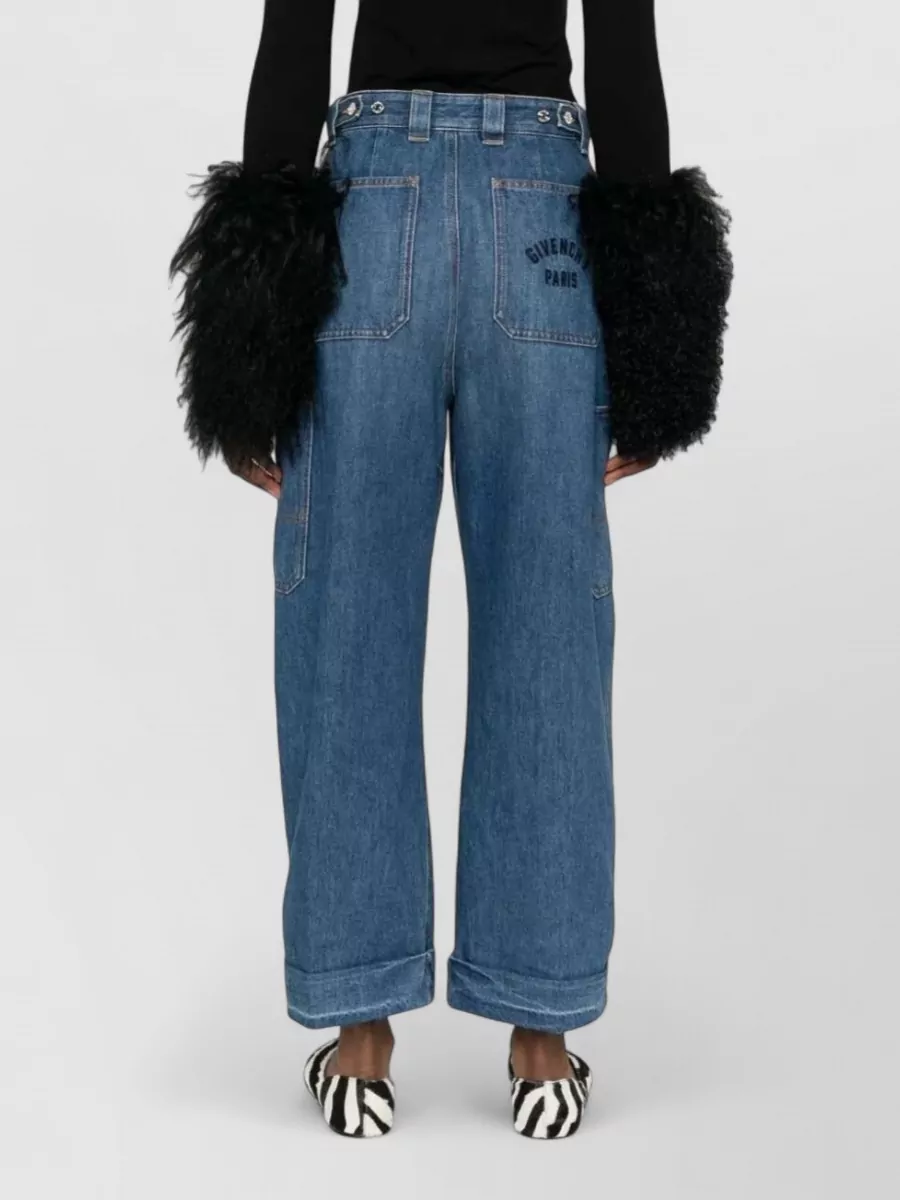 Givenchy Utility Denim Cocoon Trousers Wide Leg