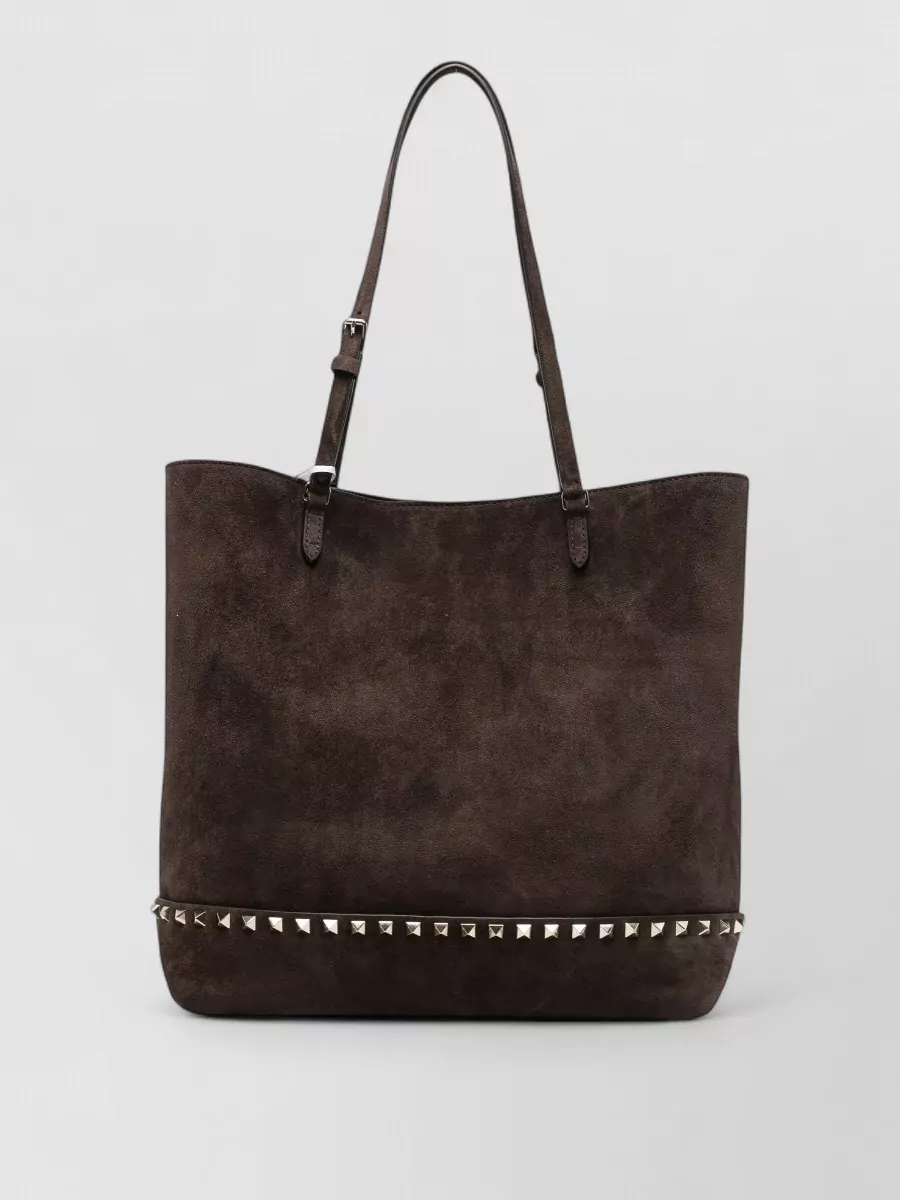 Valentino suede rockstud medium tote bag