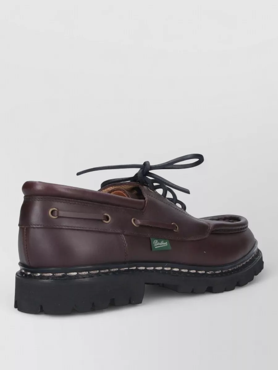 Paraboot leather boat shoes