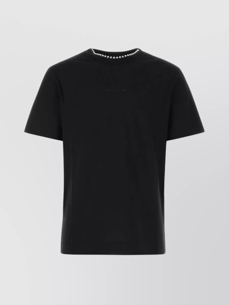 Alyx Embellished Crewneck Cotton T-shirt In Black