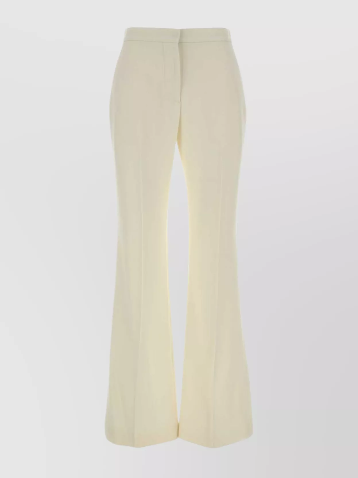 Givenchy Flared Wool Trousers Featuring Belt Loops In Neutral