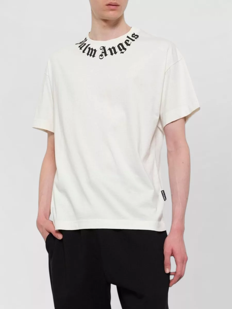 Palm Angels Cotton Logo-Print Crew-Neck T-Shirt