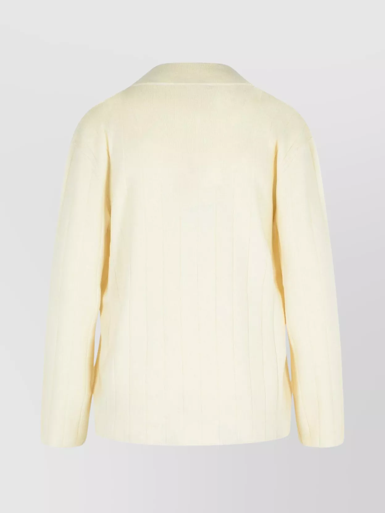Max Mara Cashmere Yarn V-neck Sweater Long Sleeves In Black
