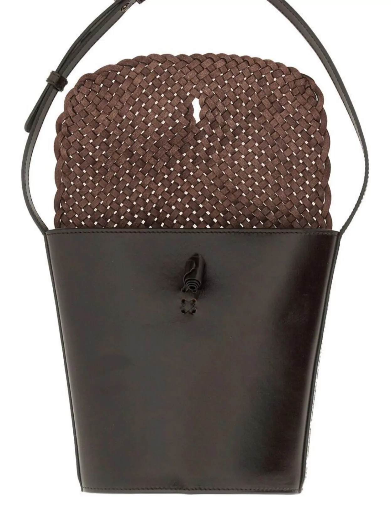 Hereu Bucket Shape Woven Detail Cross-body Bag