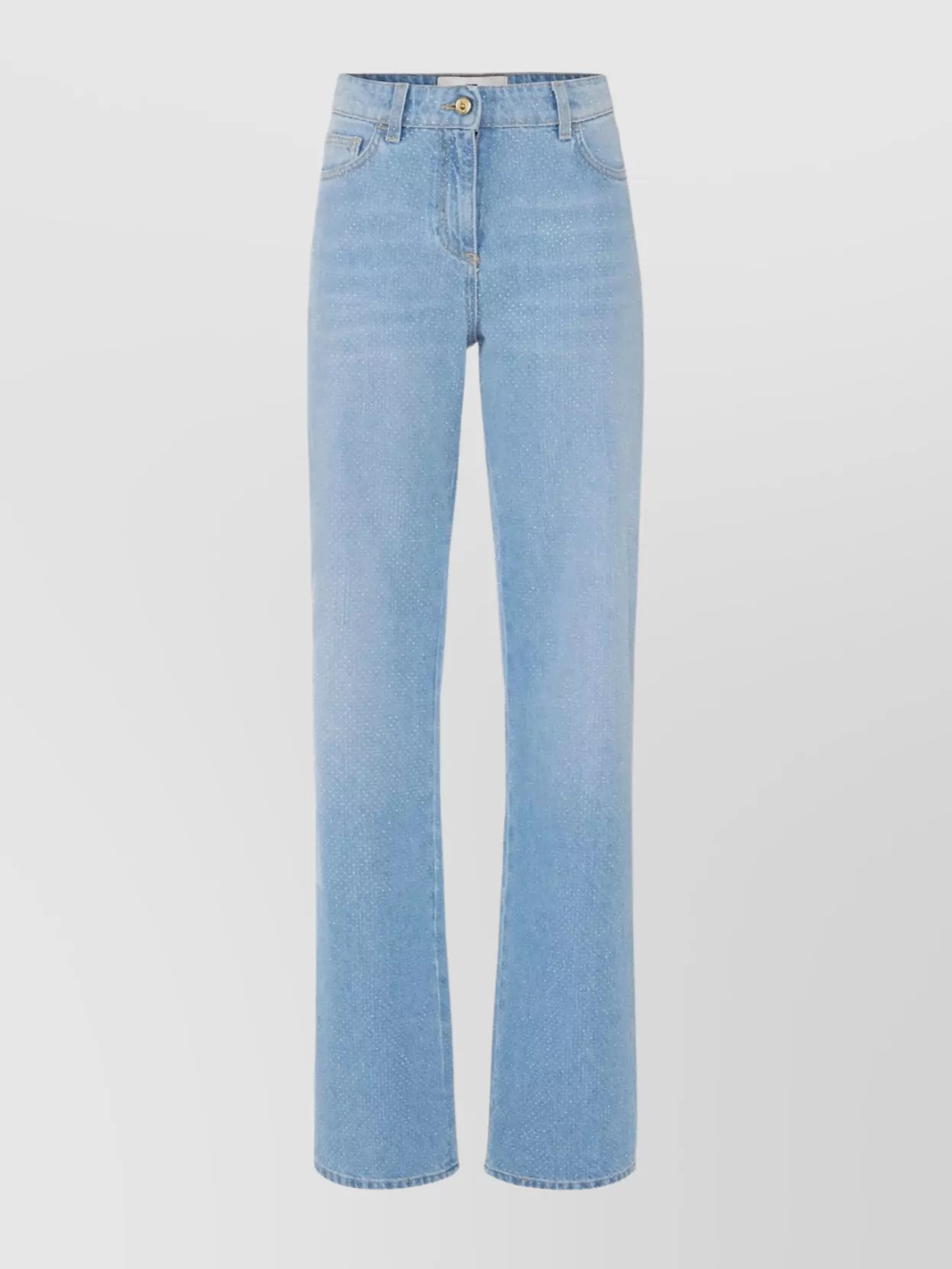 Elisabetta Franchi Textured Fabric Five-pocket Trousers In Blue
