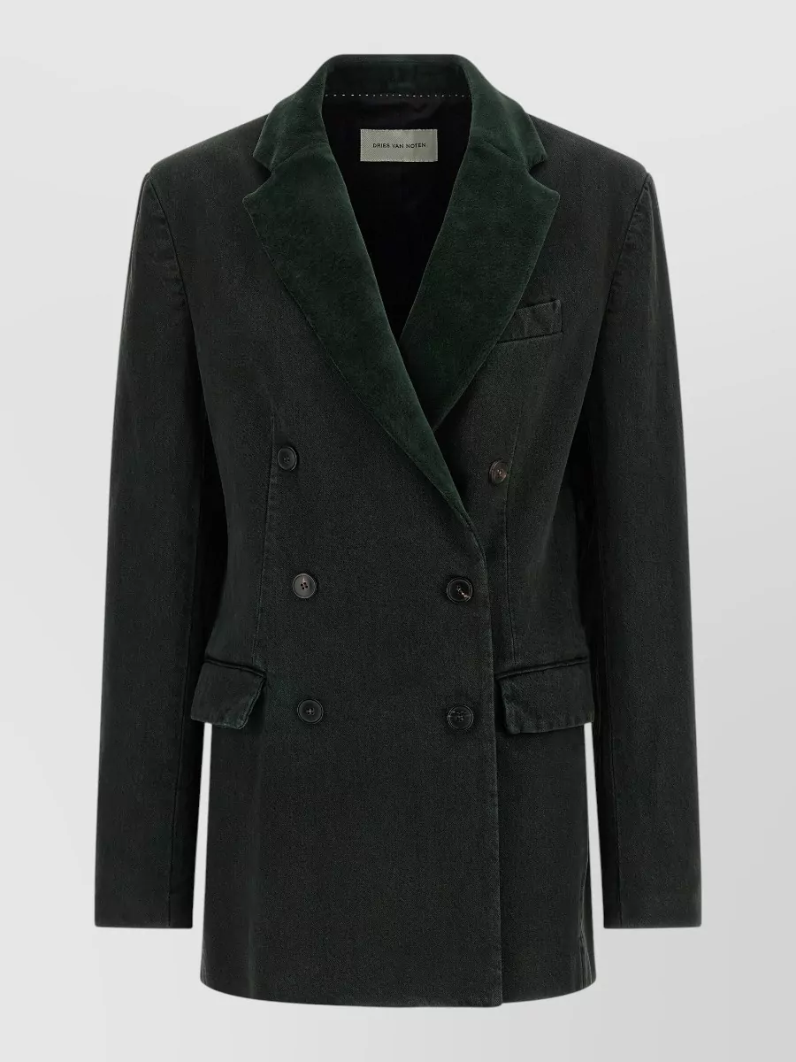 Dries Van Noten denim double-breasted blazer