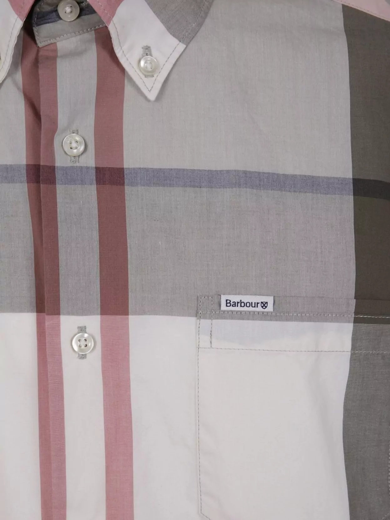 Barbour Plaid Tailored Shirt Featuring Pocket