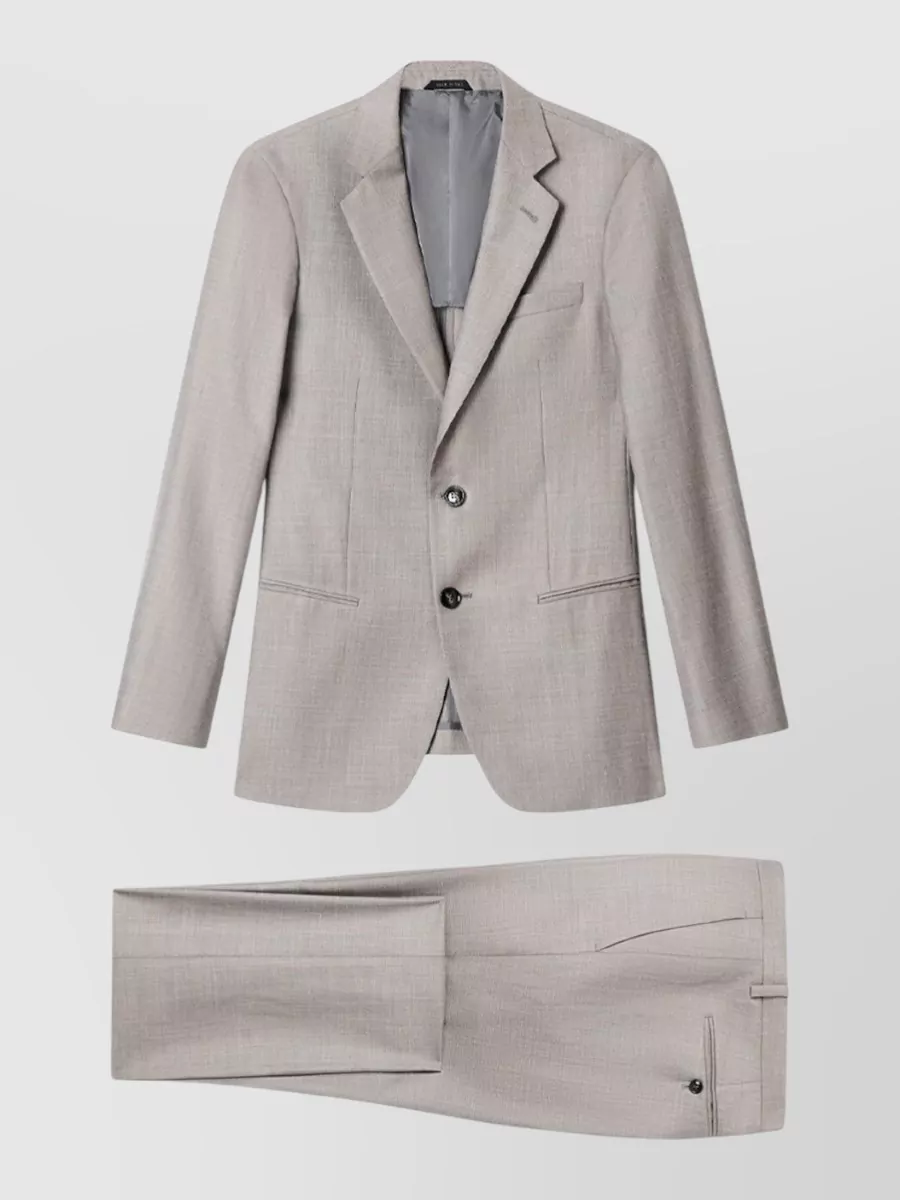 Giorgio Armani wool silk linen single-breasted suit