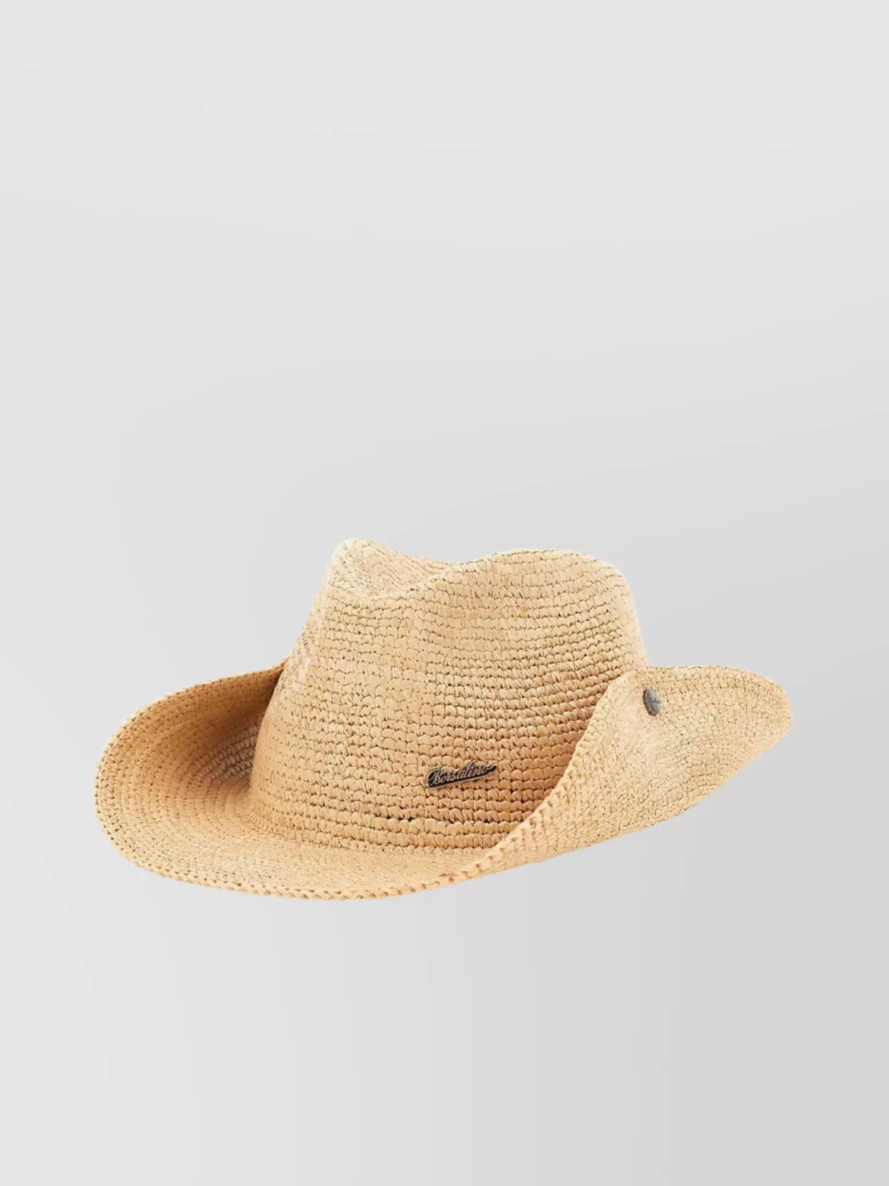 Shop Borsalino Wide Brim Woven Raffia Hat