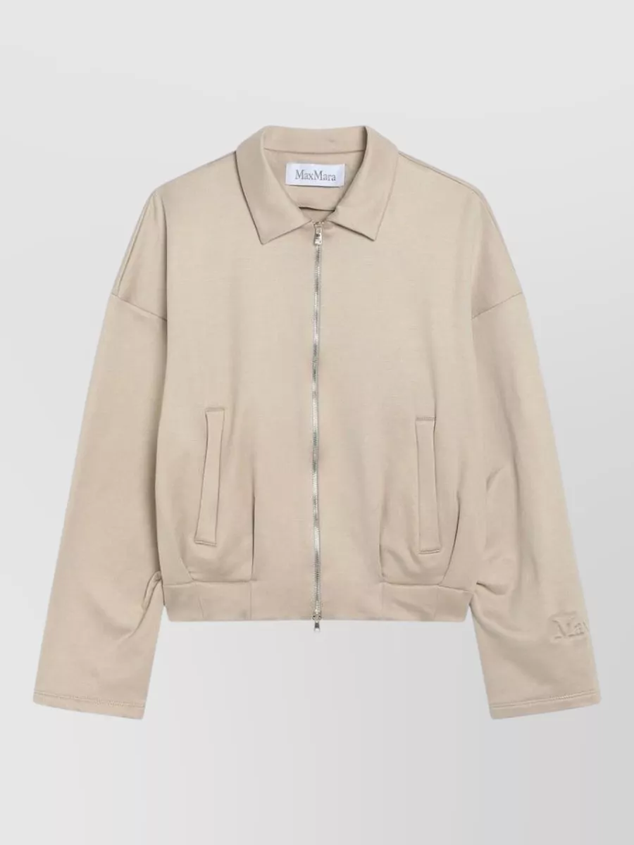 Max Mara Silk-blend cropped jacket