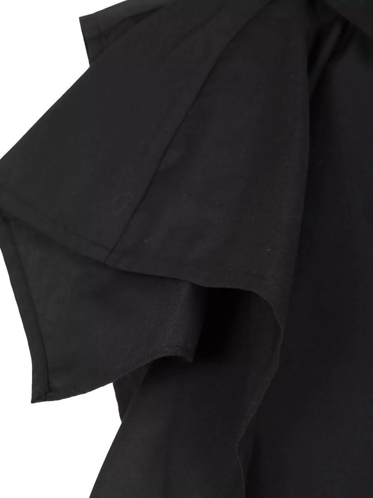 Sacai Poplin Dress With Cap Sleeves And Ruffled Detail